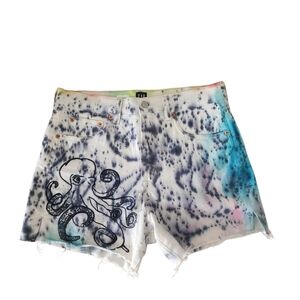 GAP Multicolor Tie-Dye Octopus Jean Shorts